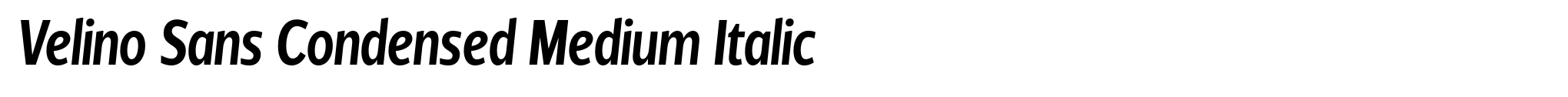 Velino Sans Condensed Medium Italic image